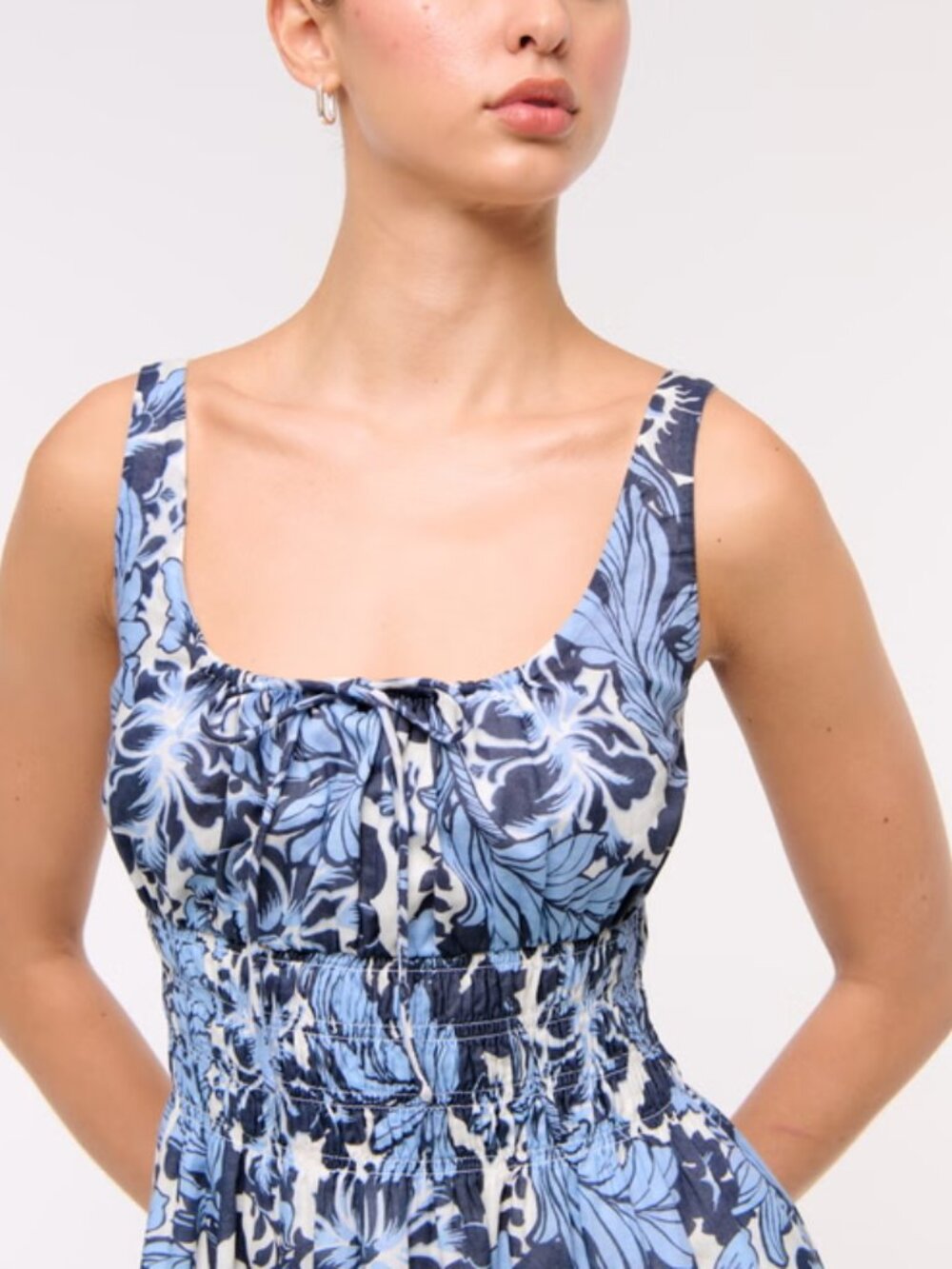 Abercrombie & Fitch Smocked Tie-Front Mini Dress - Picture 3 of 5
